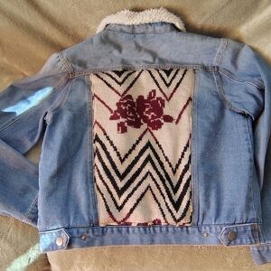 Denim Jacket with Sweater Back